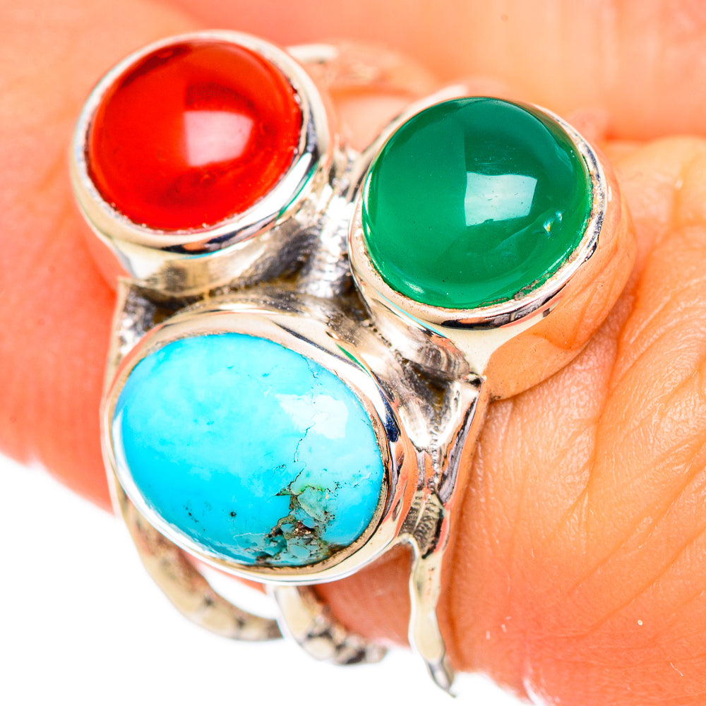 Tibetan Turquoise Rings handcrafted by Ana Silver Co - RING114030