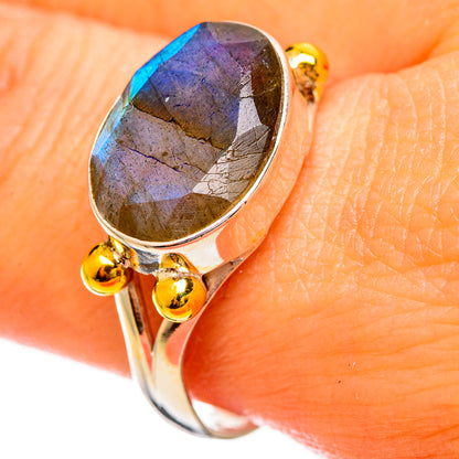 Labradorite Rings handcrafted by Ana Silver Co - RING114032
