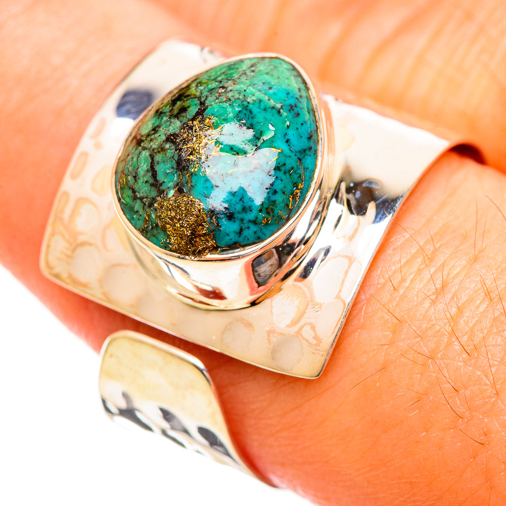 Tibetan Turquoise Rings handcrafted by Ana Silver Co - RING114036