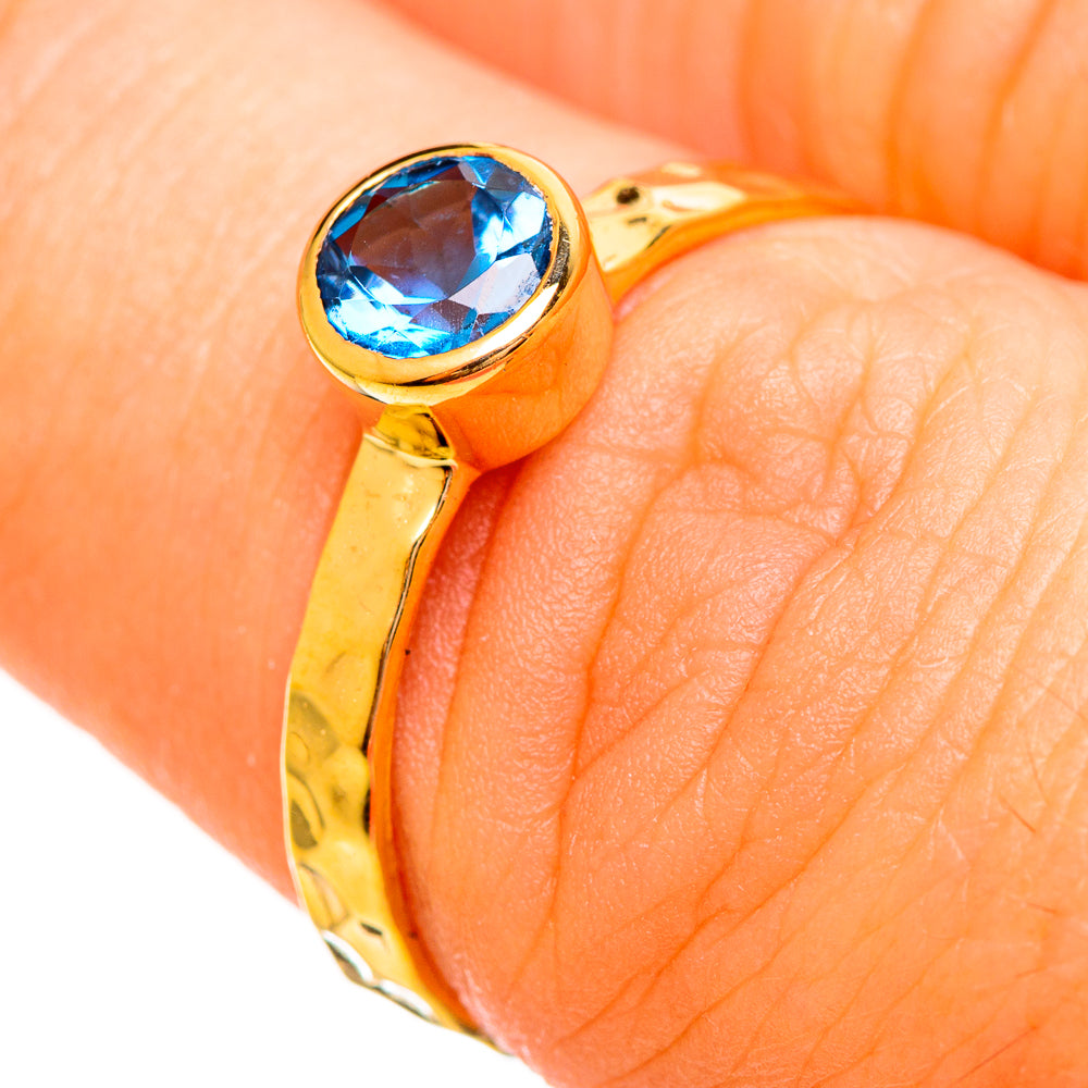 London Blue Topaz Rings handcrafted by Ana Silver Co - RING114039