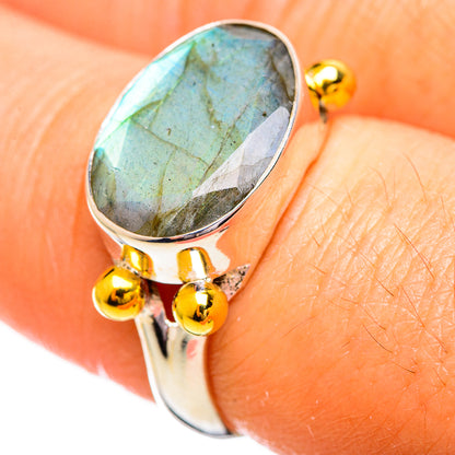 Labradorite Rings handcrafted by Ana Silver Co - RING114045