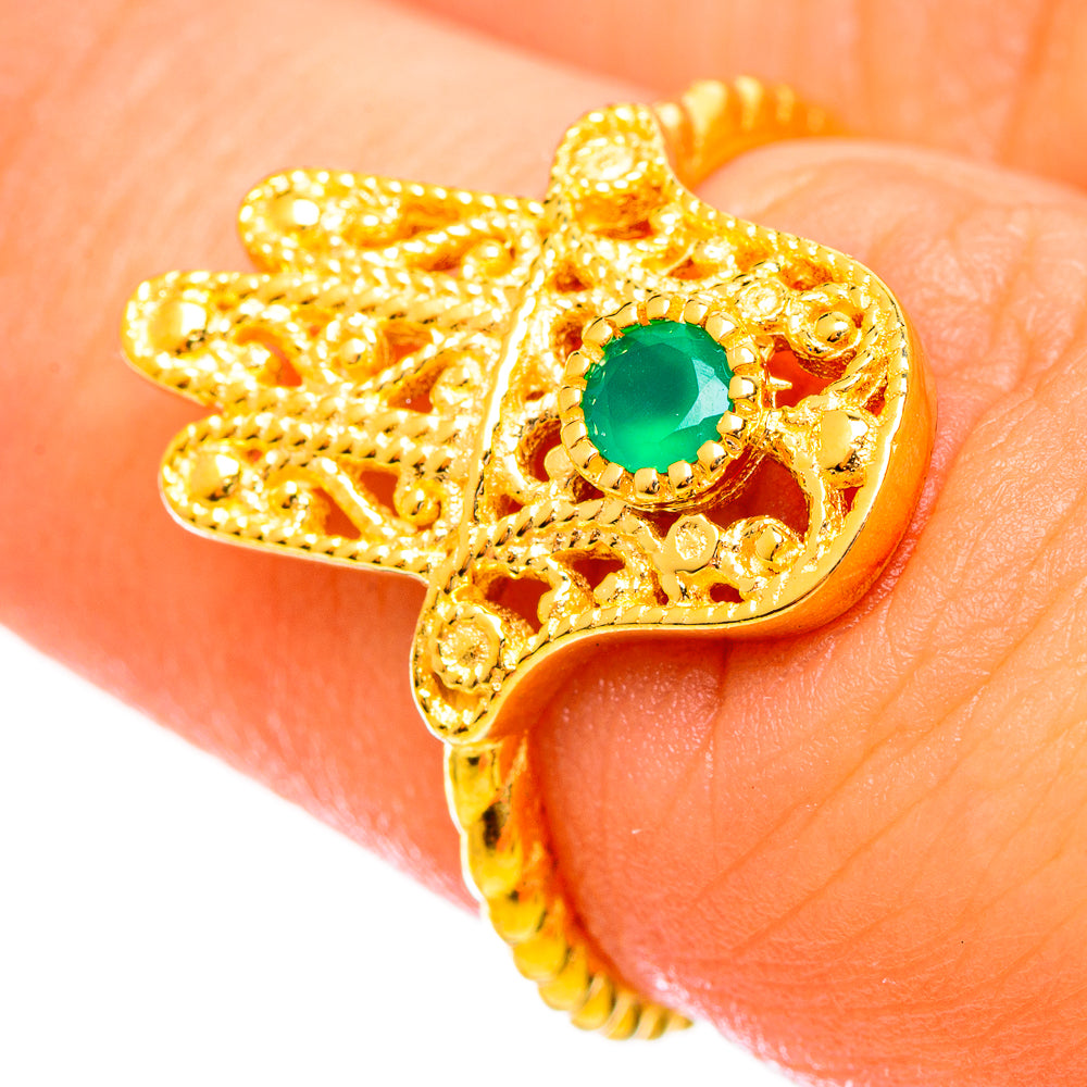 Green Onyx Rings handcrafted by Ana Silver Co - RING114047