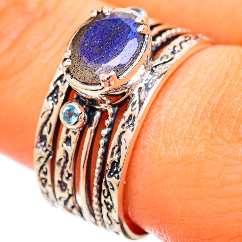 Labradorite Rings handcrafted by Ana Silver Co - RING114058
