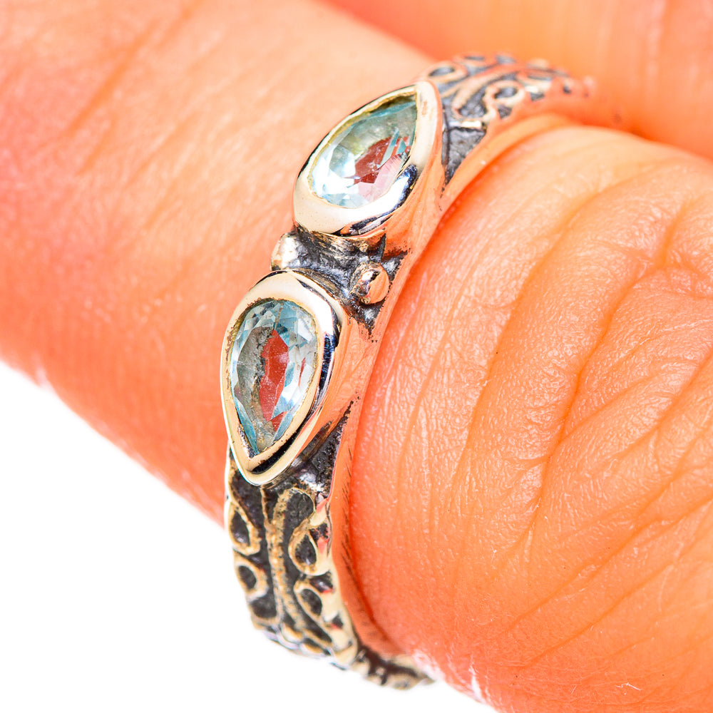 Blue Topaz Rings handcrafted by Ana Silver Co - RING114059