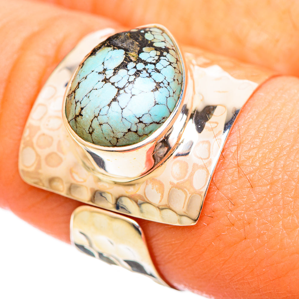 Tibetan Turquoise Rings handcrafted by Ana Silver Co - RING114062