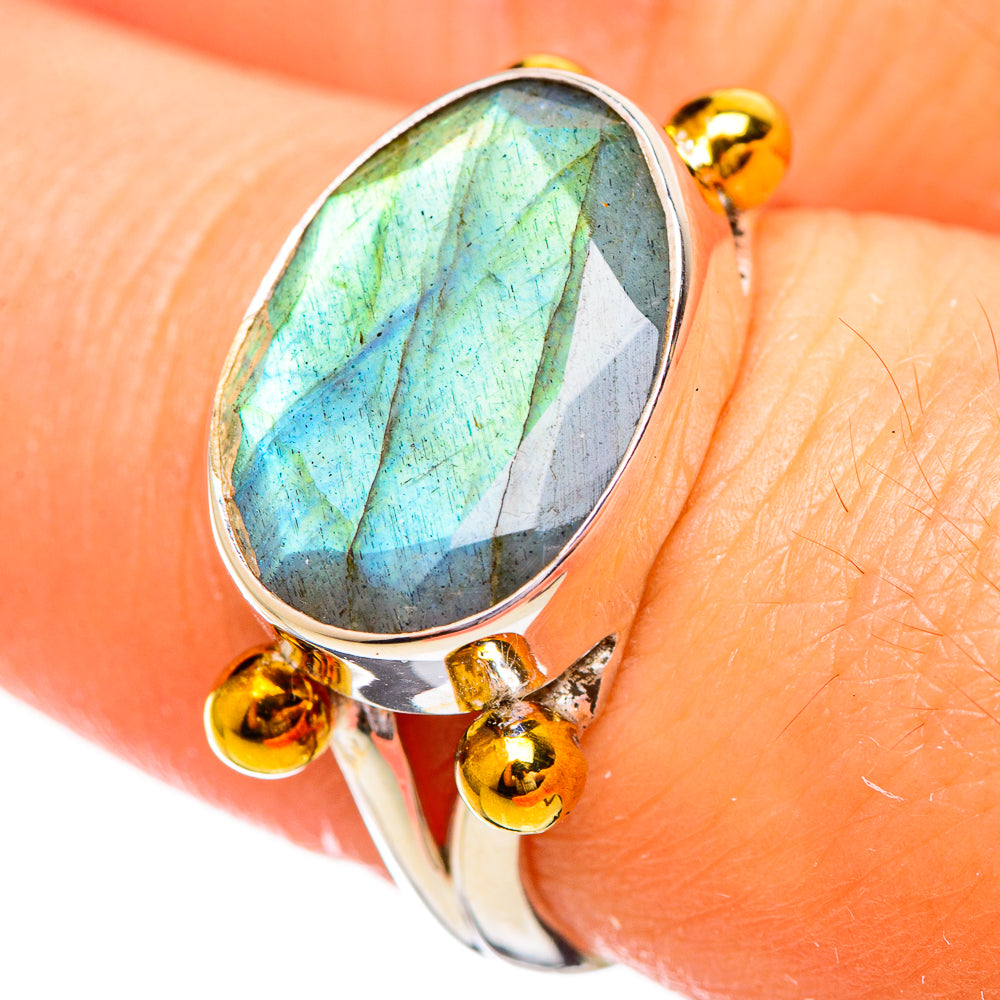 Labradorite Rings handcrafted by Ana Silver Co - RING114067