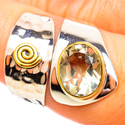 Green Amethyst Rings handcrafted by Ana Silver Co - RING114084