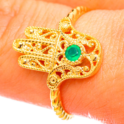 Green Onyx Rings handcrafted by Ana Silver Co - RING114088