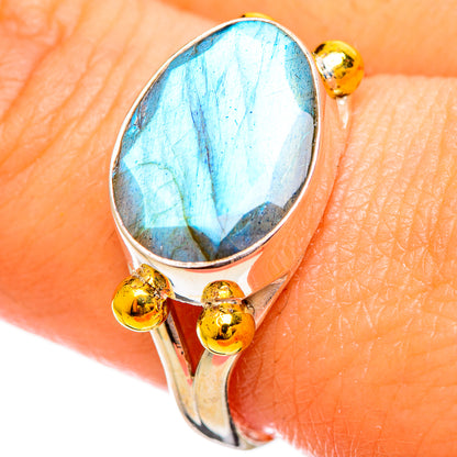 Labradorite Rings handcrafted by Ana Silver Co - RING114100