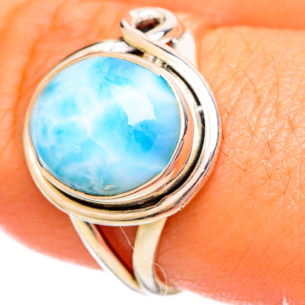 Larimar Rings handcrafted by Ana Silver Co - RING114104