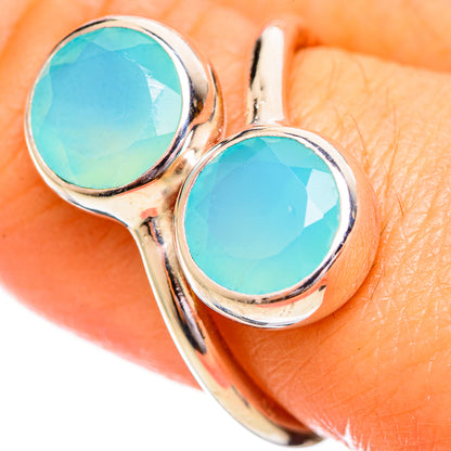 Aqua Chalcedony Rings handcrafted by Ana Silver Co - RING114105