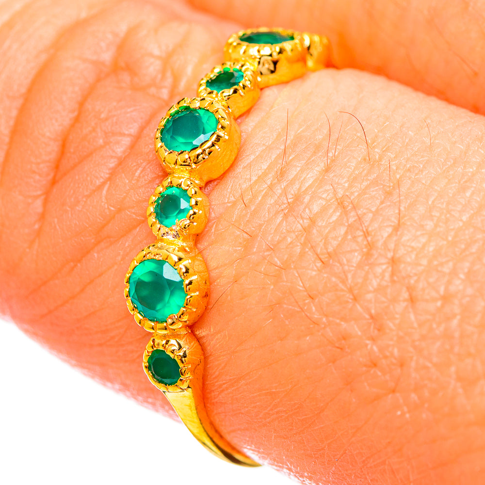 Green Onyx Rings handcrafted by Ana Silver Co - RING114110
