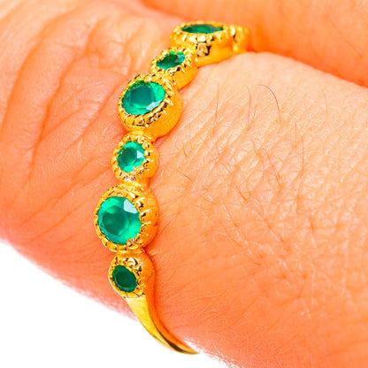 Green Onyx Rings handcrafted by Ana Silver Co - RING114110