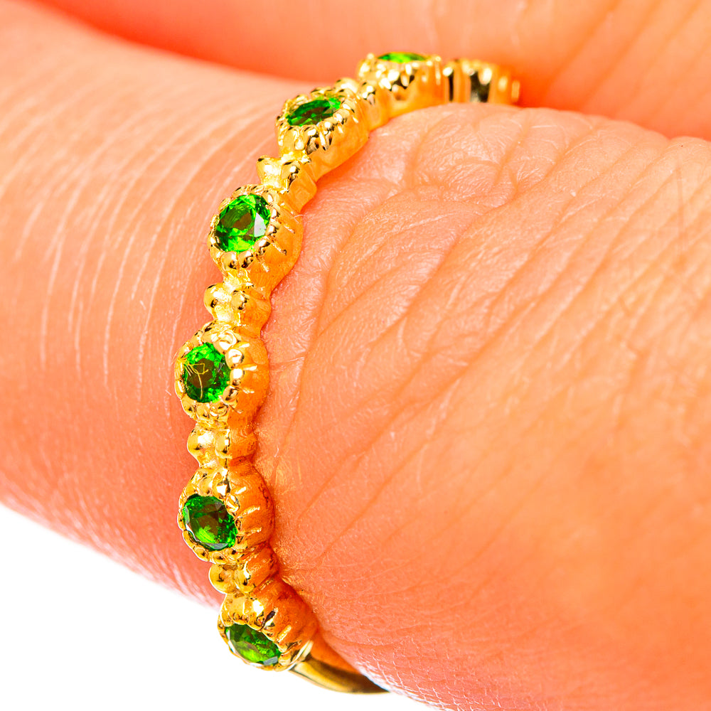 Chrome Diopside Rings handcrafted by Ana Silver Co - RING114112