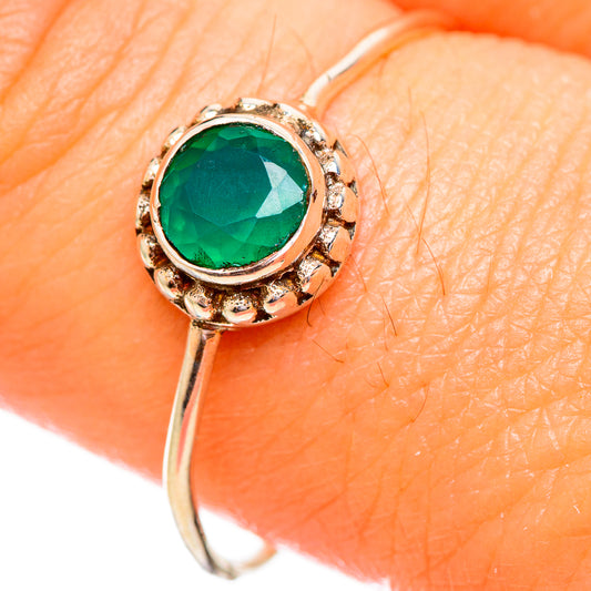 Green Onyx Rings handcrafted by Ana Silver Co - RING114113