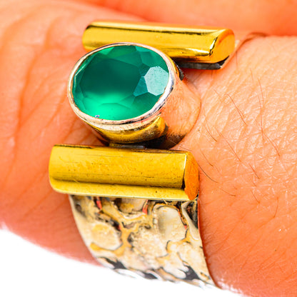 Green Onyx Rings handcrafted by Ana Silver Co - RING114116