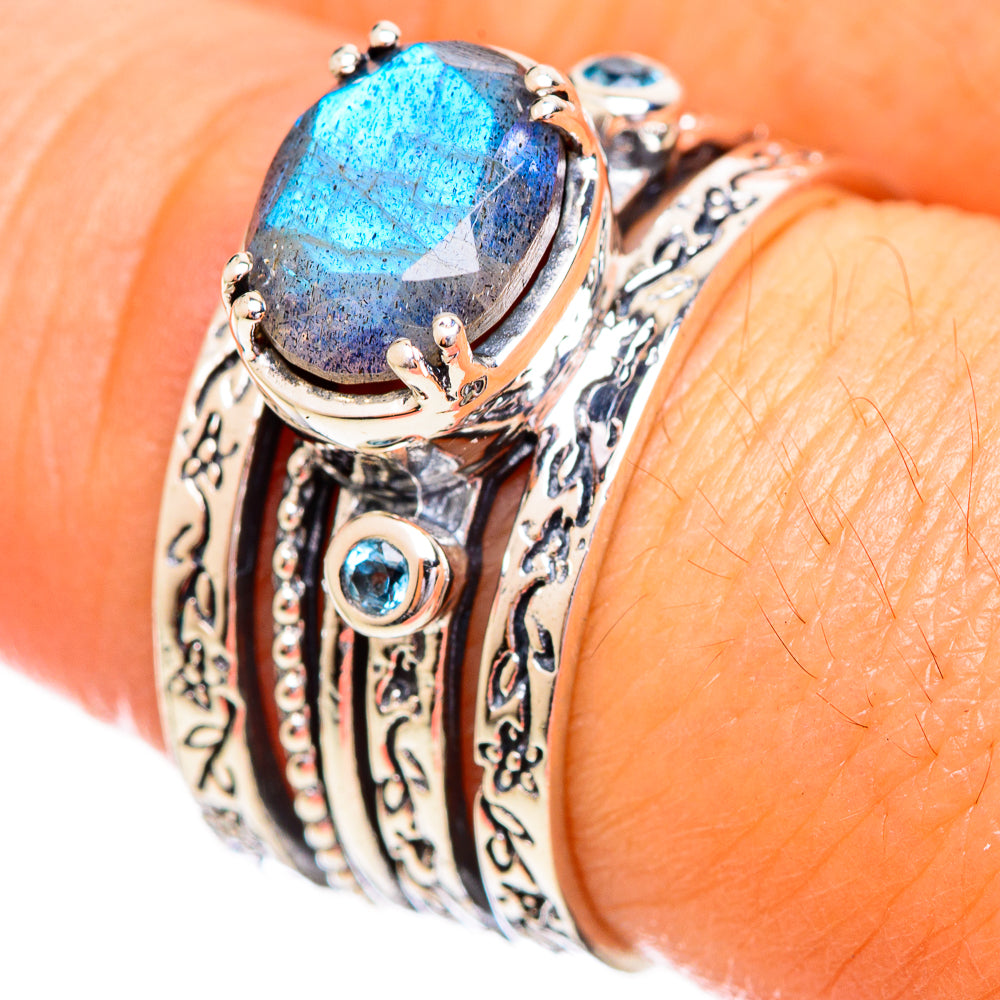 Labradorite Rings handcrafted by Ana Silver Co - RING114130