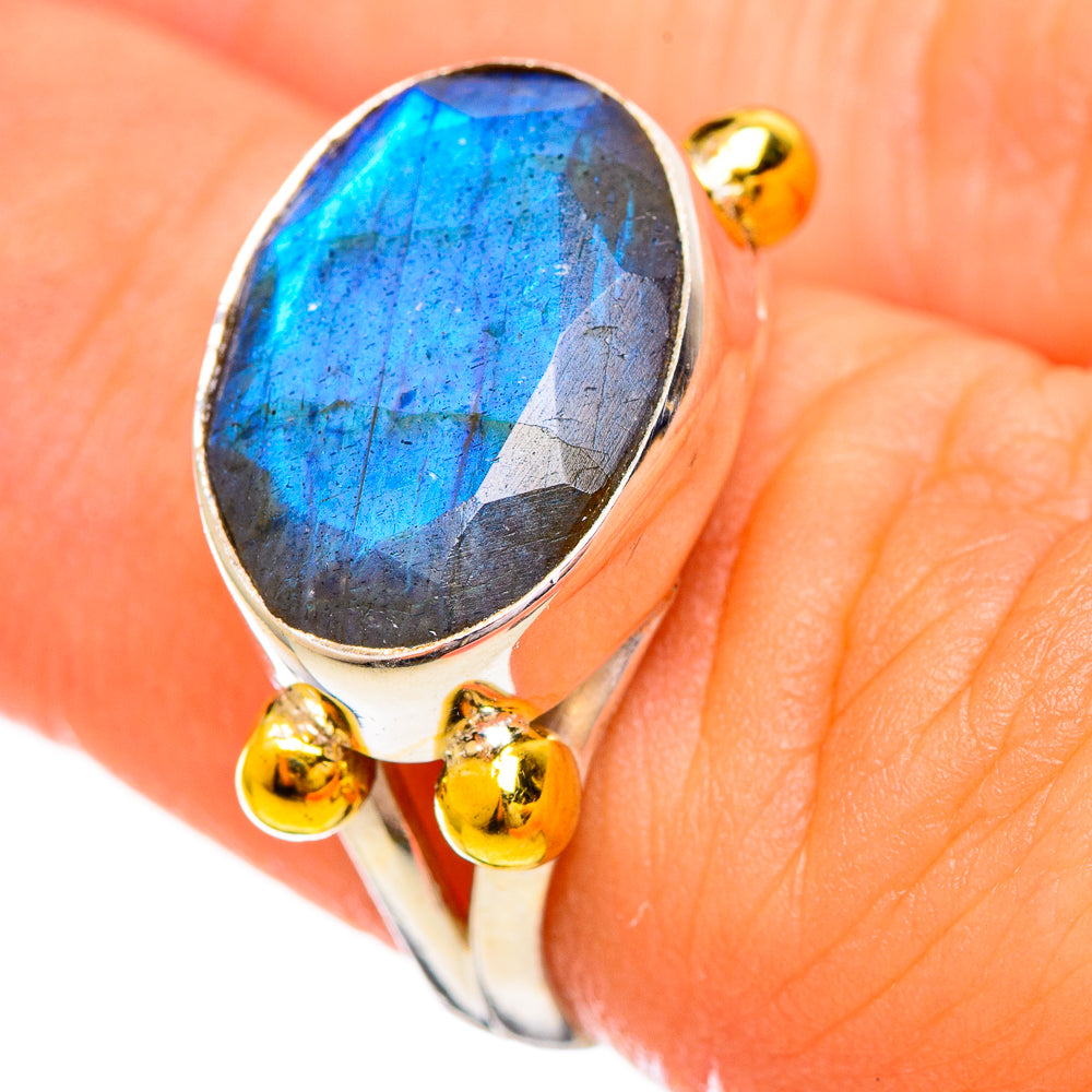 Labradorite Rings handcrafted by Ana Silver Co - RING114137