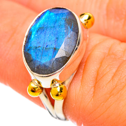 Labradorite Rings handcrafted by Ana Silver Co - RING114137