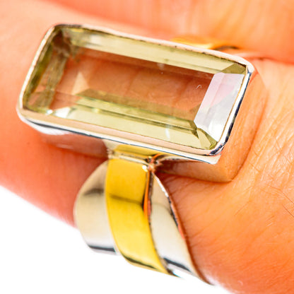 Green Amethyst Rings handcrafted by Ana Silver Co - RING114140