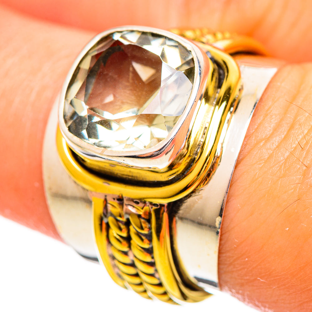 Green Amethyst Rings handcrafted by Ana Silver Co - RING114145
