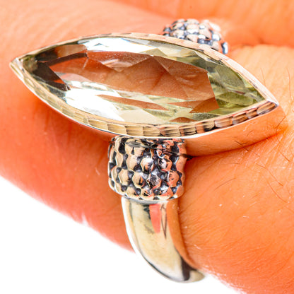 Green Amethyst Rings handcrafted by Ana Silver Co - RING114146