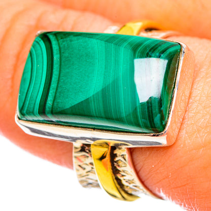 Malachite Rings handcrafted by Ana Silver Co - RING114147