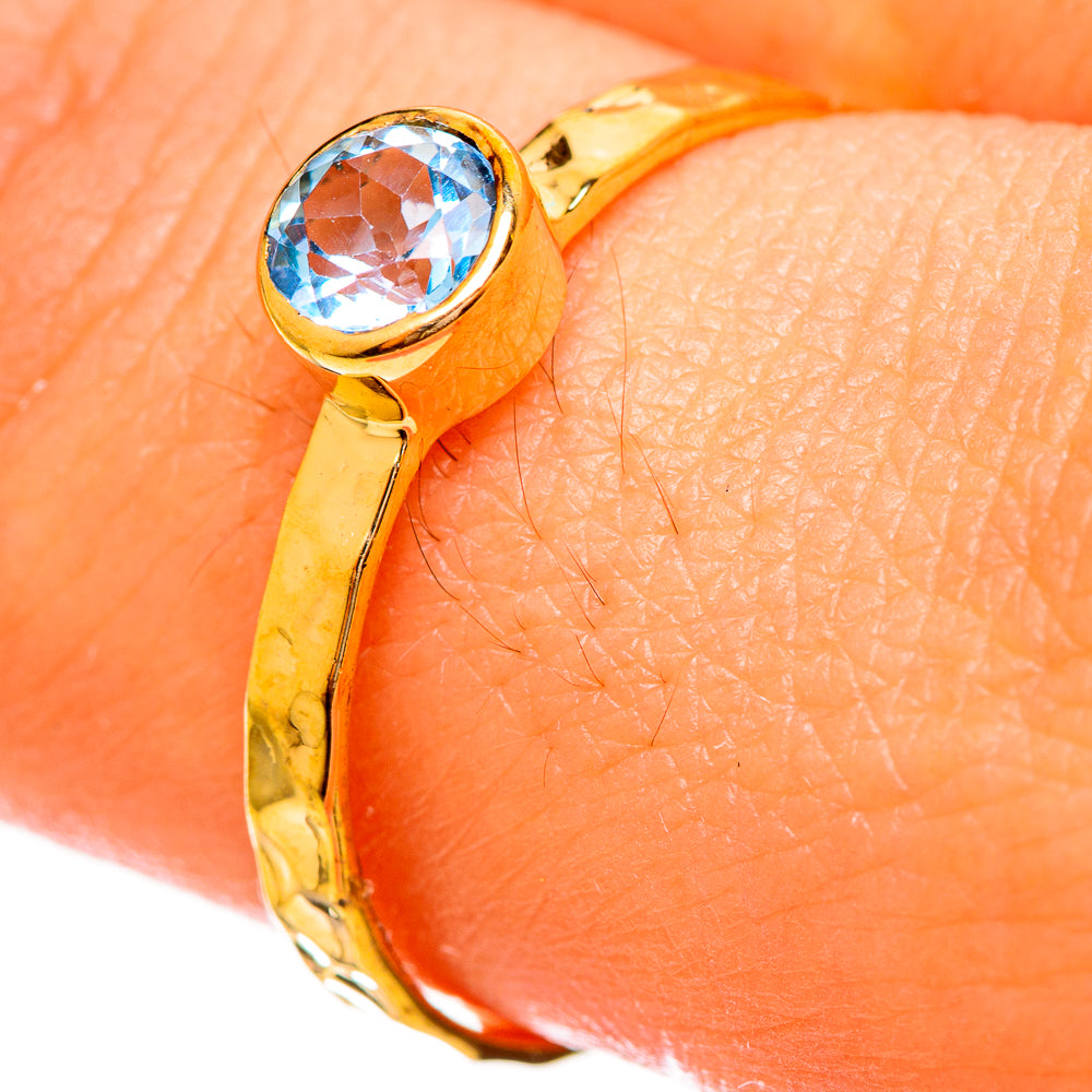 Blue Topaz Rings handcrafted by Ana Silver Co - RING114163