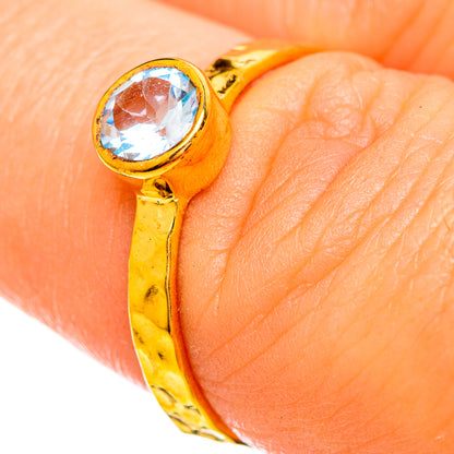 Blue Topaz Rings handcrafted by Ana Silver Co - RING114180