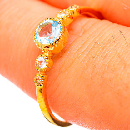 Blue Topaz Rings handcrafted by Ana Silver Co - RING114181