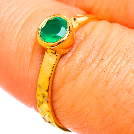Green Onyx Rings handcrafted by Ana Silver Co - RING114183