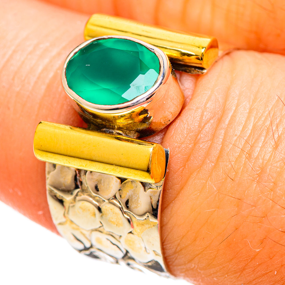 Green Onyx Rings handcrafted by Ana Silver Co - RING114185