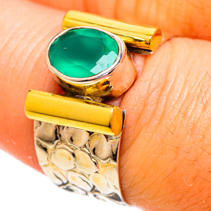 Green Onyx Rings handcrafted by Ana Silver Co - RING114185