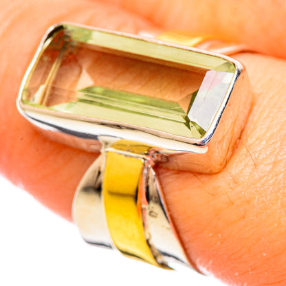 Green Amethyst Rings handcrafted by Ana Silver Co - RING114195