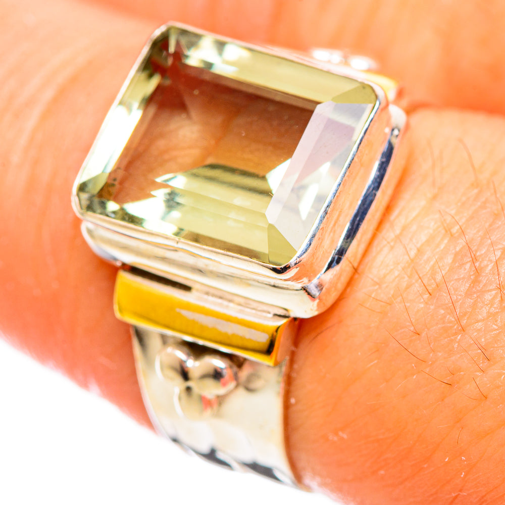 Green Amethyst Rings handcrafted by Ana Silver Co - RING114196
