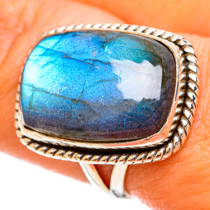 Labradorite Rings handcrafted by Ana Silver Co - RING114205
