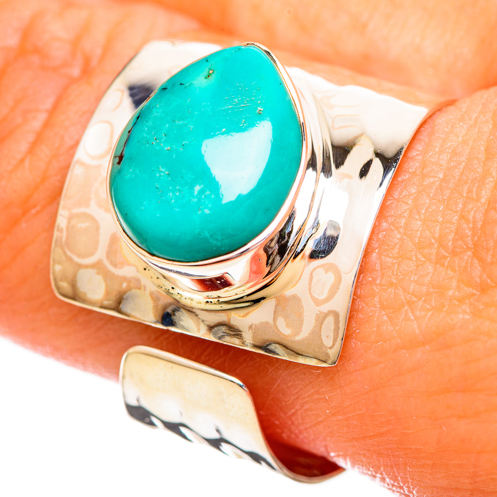 Tibetan Turquoise Rings handcrafted by Ana Silver Co - RING114206