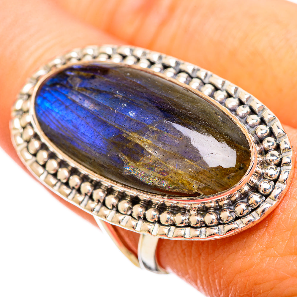 Labradorite Rings handcrafted by Ana Silver Co - RING114215
