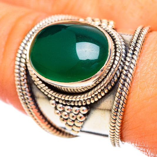Green Onyx Rings handcrafted by Ana Silver Co - RING114219