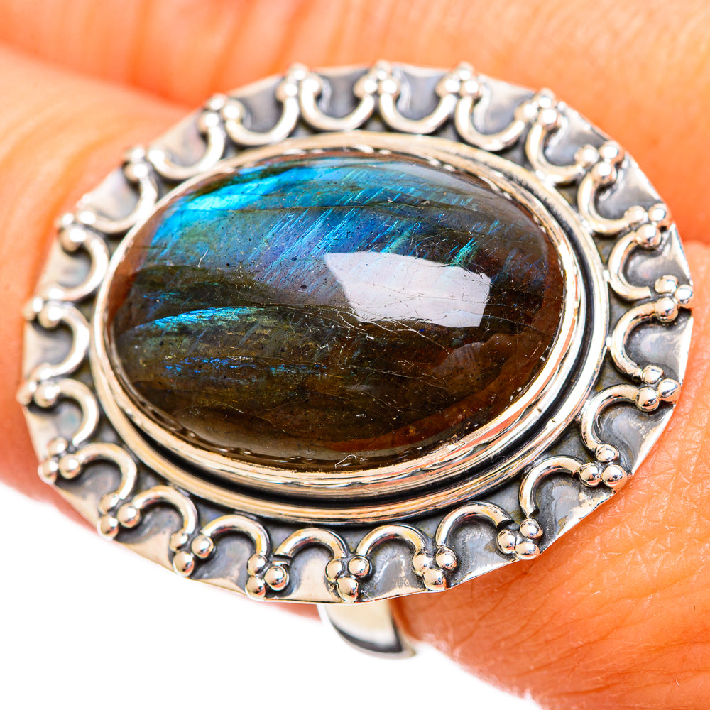 Labradorite Rings handcrafted by Ana Silver Co - RING114228
