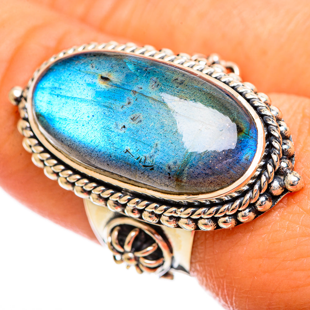 Labradorite Rings handcrafted by Ana Silver Co - RING114233
