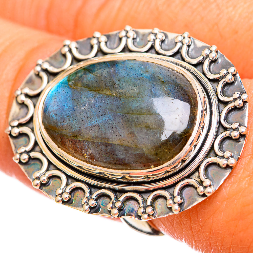 Labradorite Rings handcrafted by Ana Silver Co - RING114234