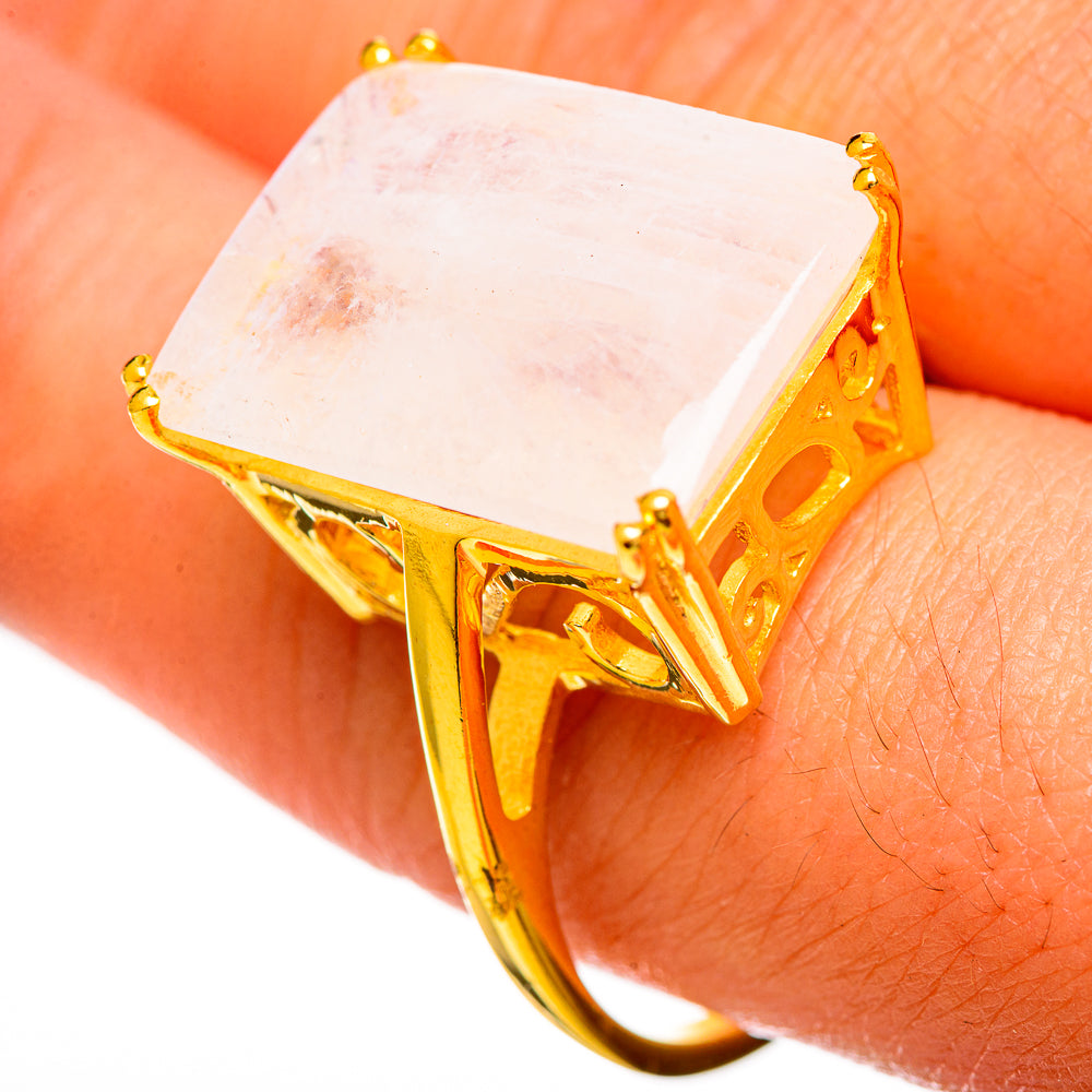 Rainbow Moonstone Rings handcrafted by Ana Silver Co - RING114236