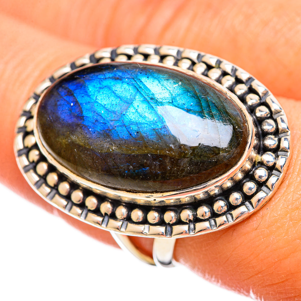 Labradorite Rings handcrafted by Ana Silver Co - RING114241
