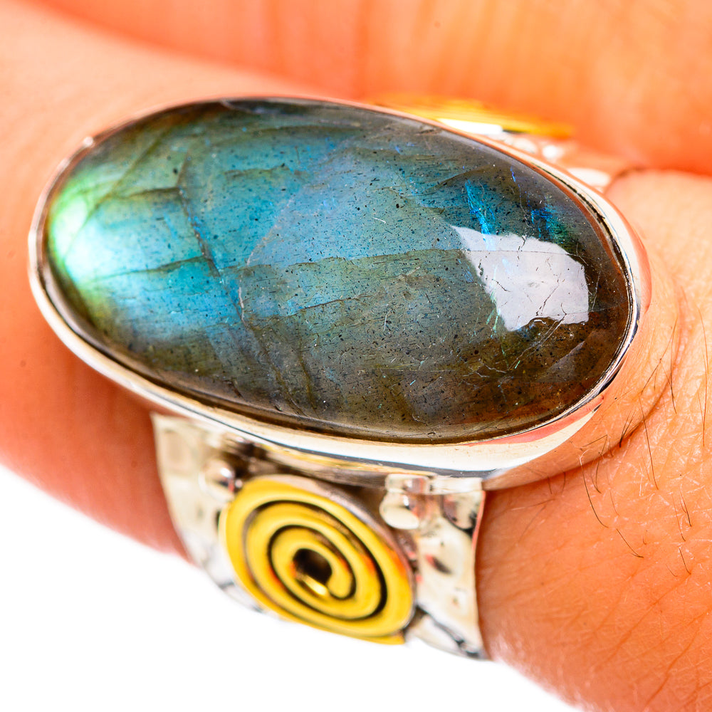 Labradorite Rings handcrafted by Ana Silver Co - RING114243