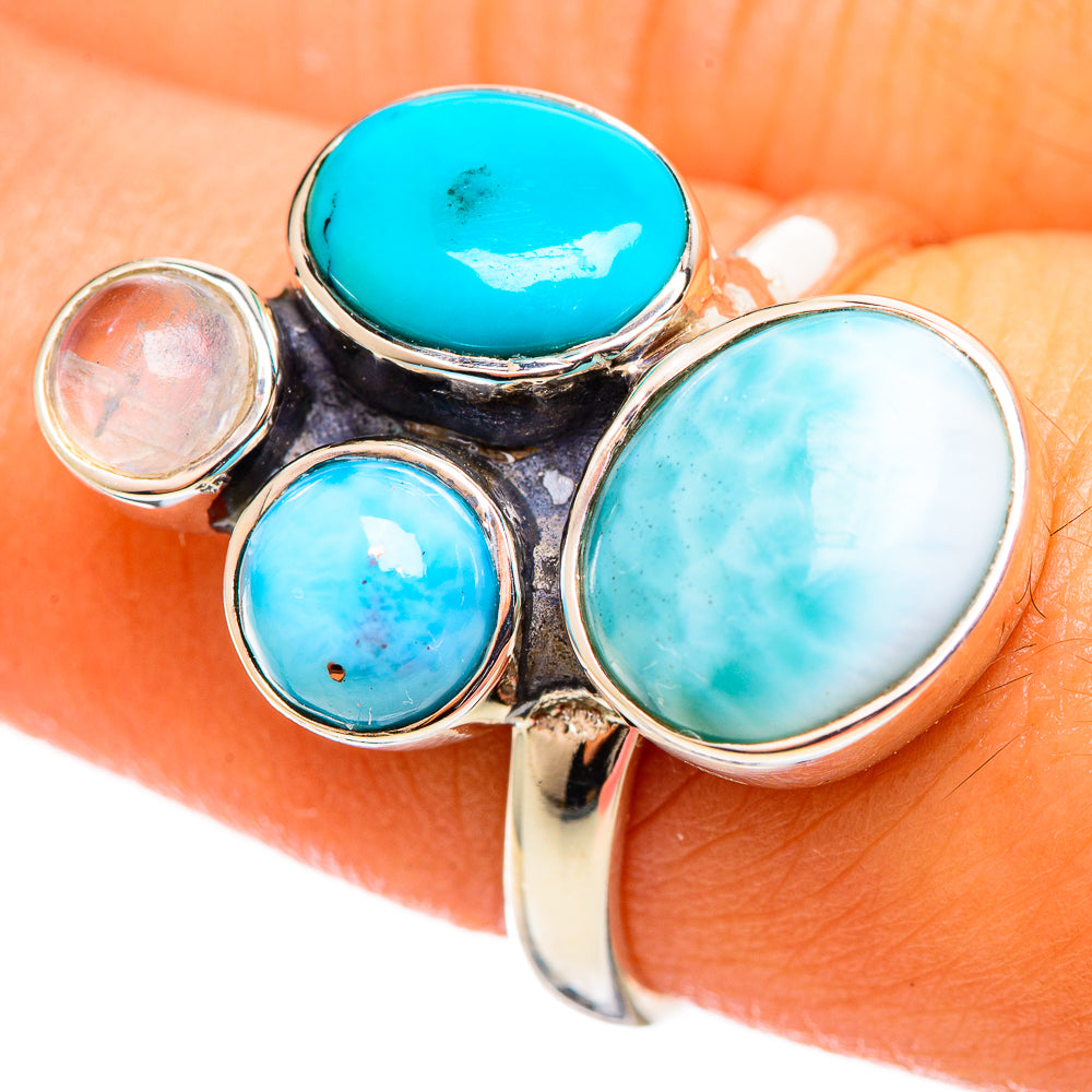 Larimar Rings handcrafted by Ana Silver Co - RING114246