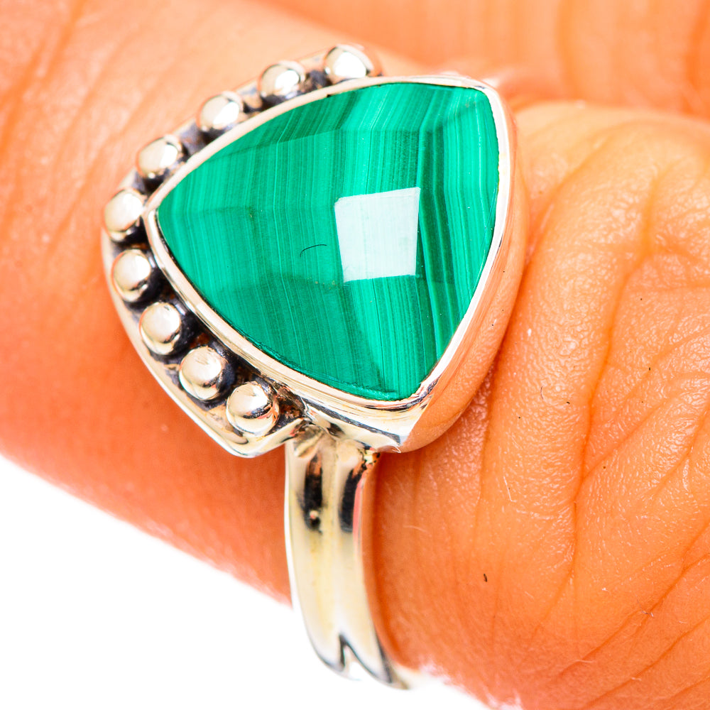 Malachite Rings handcrafted by Ana Silver Co - RING114251
