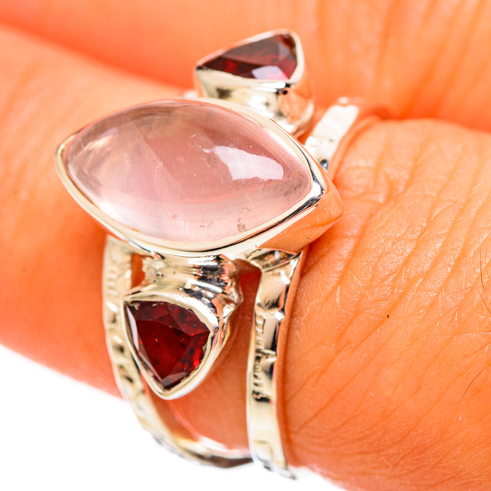 Rose Quartz Rings handcrafted by Ana Silver Co - RING114279