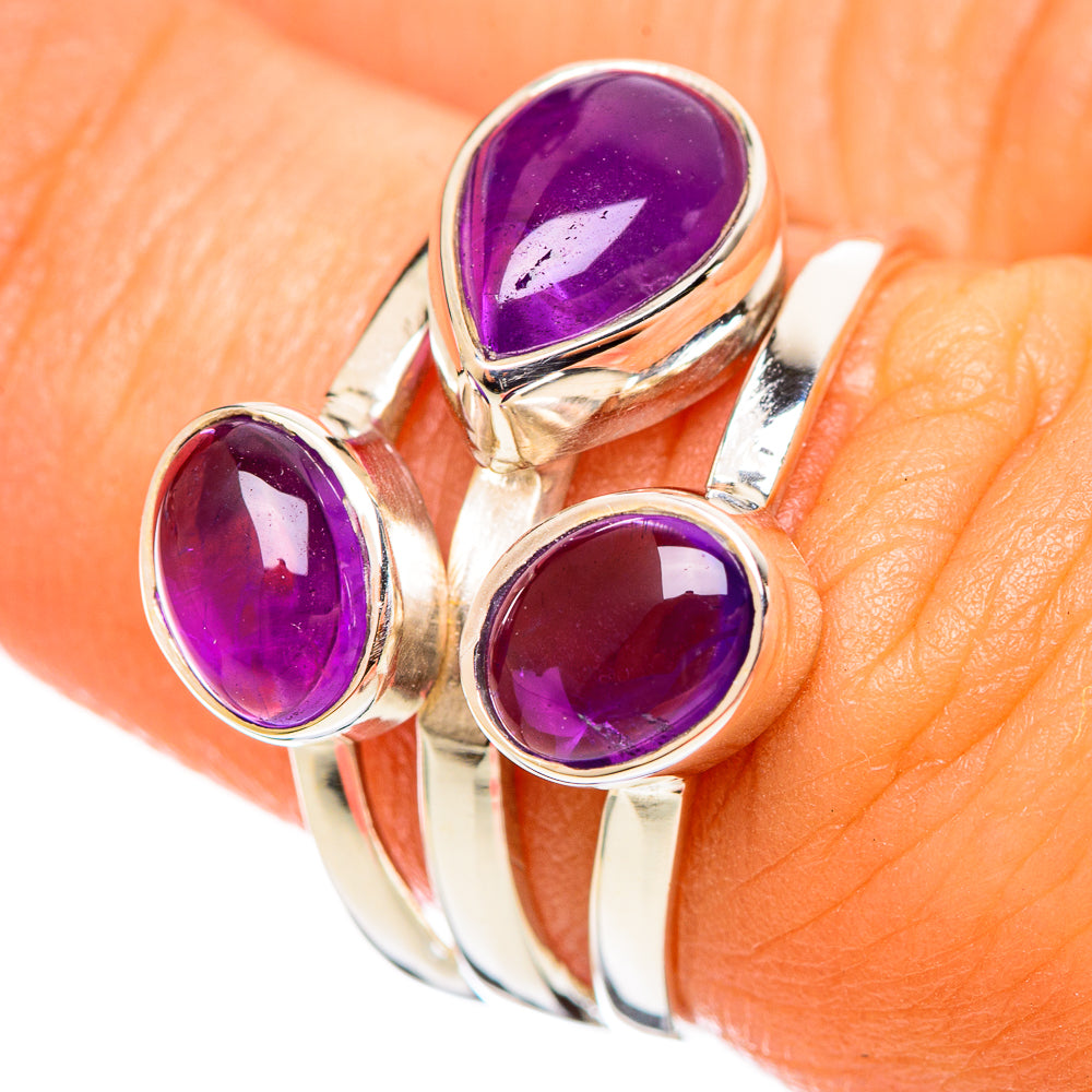 Amethyst Rings handcrafted by Ana Silver Co - RING114282