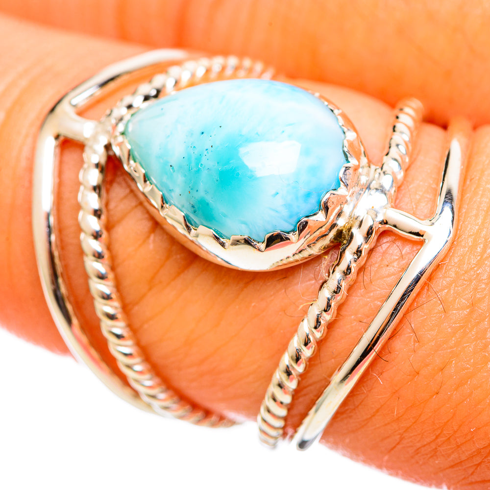 Larimar Rings handcrafted by Ana Silver Co - RING114288